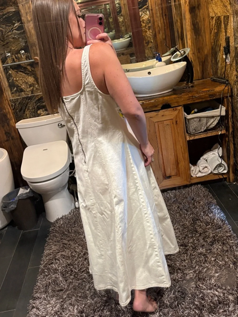 White Sleeveless OLD NAVY L Maxi Dress - Classic Summer Style